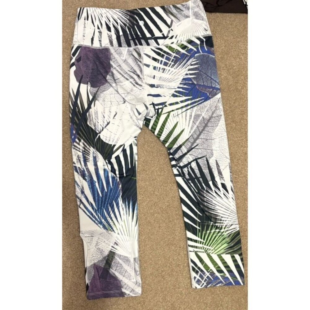 Womens Apana Multicolor Activewear Yoga Gym Leggings Medium 22" Inseam